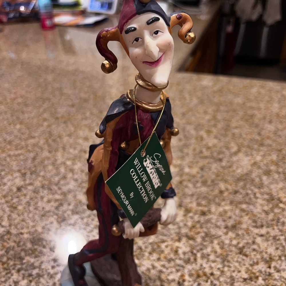 Jim Shore Jester Figurine - Red and Black
